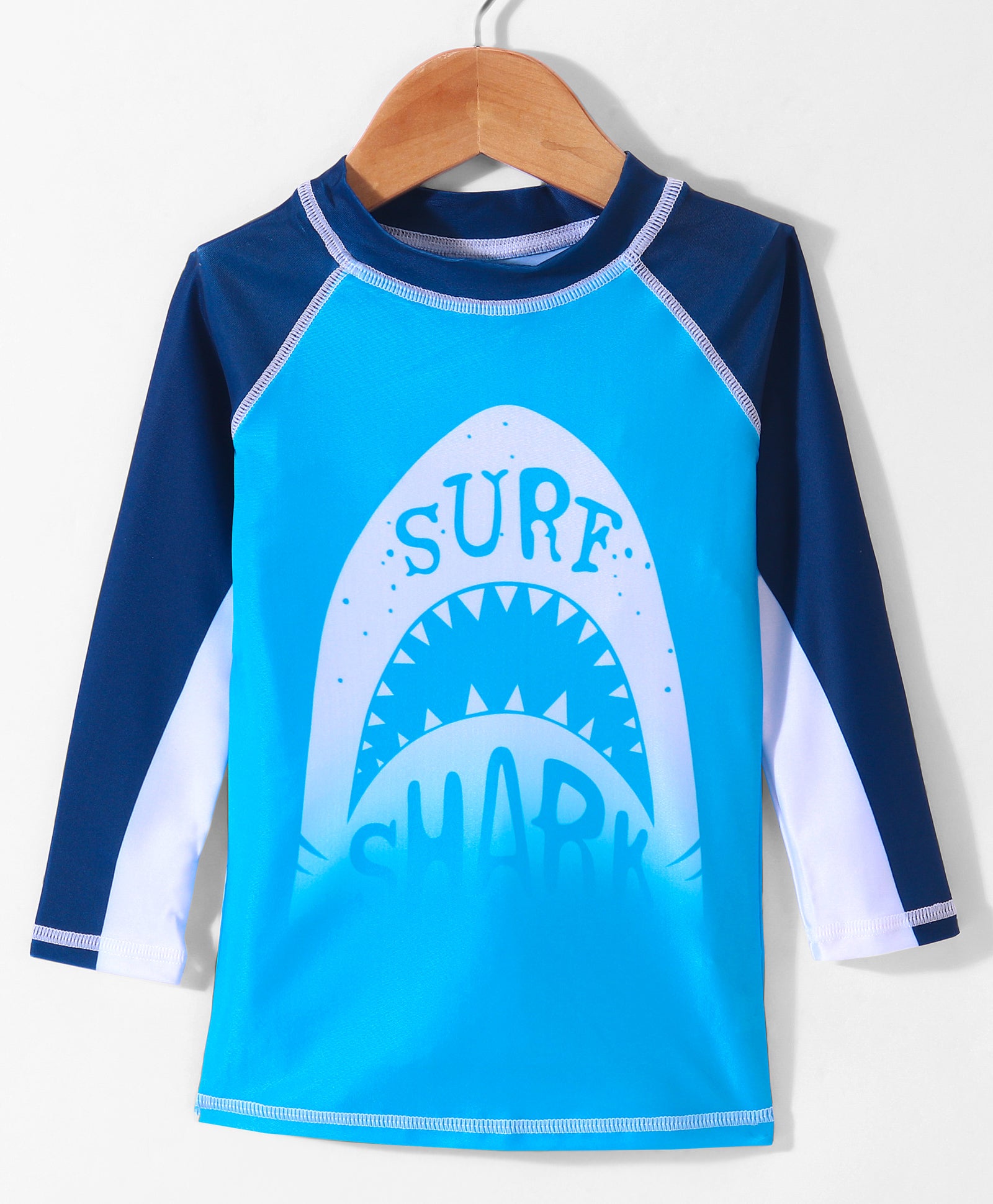 SHARK PRINT 2 PIECE SWIM SUIT - BLUE