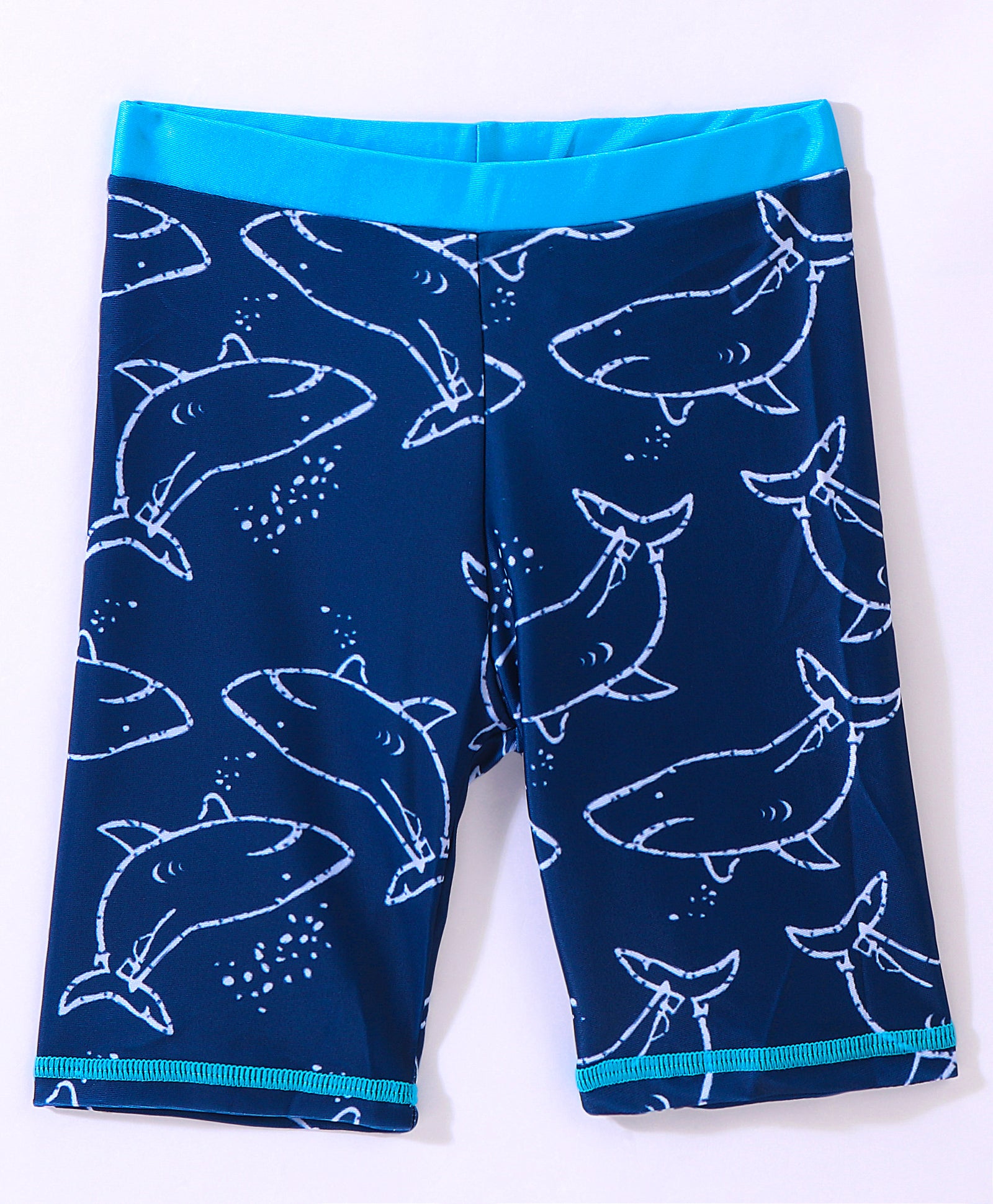 SHARK PRINT 2 PIECE SWIM SUIT - BLUE