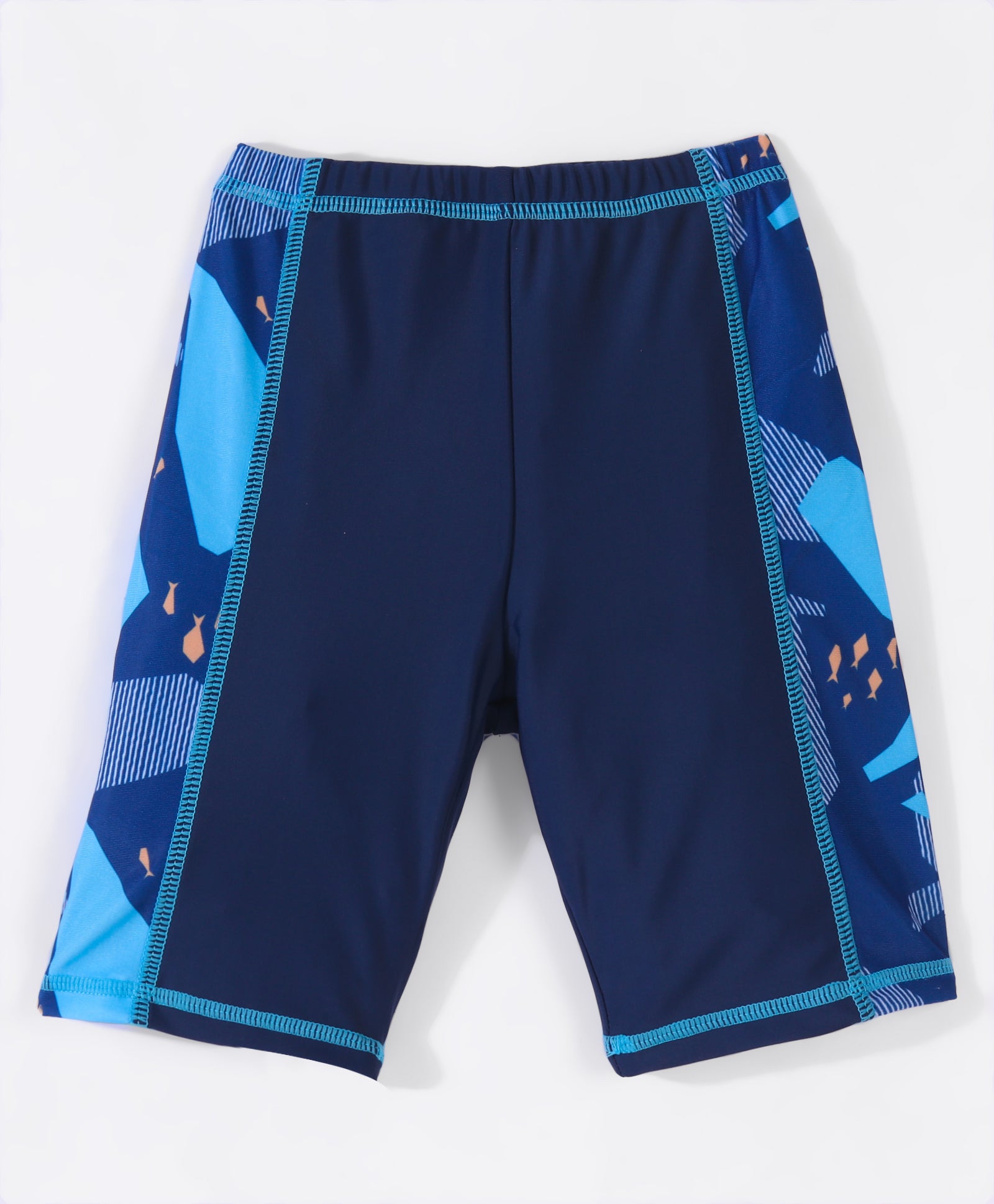 SHARK PRINT FULL SLEEVES 2 PIECE SWIM SUIT - BLUE