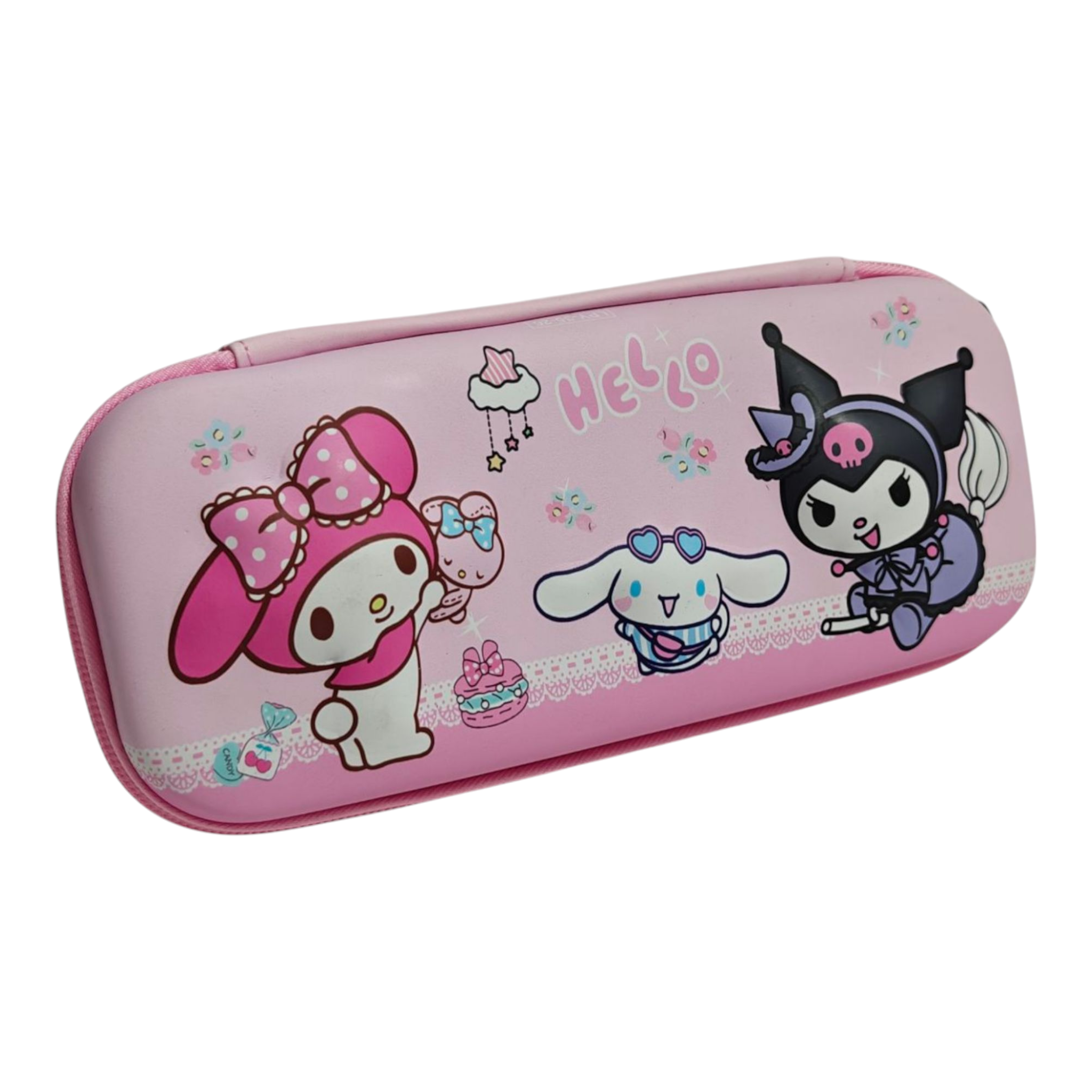 KITTY & KUROMI 3D PENCIL POUCH - LIGHT PINK