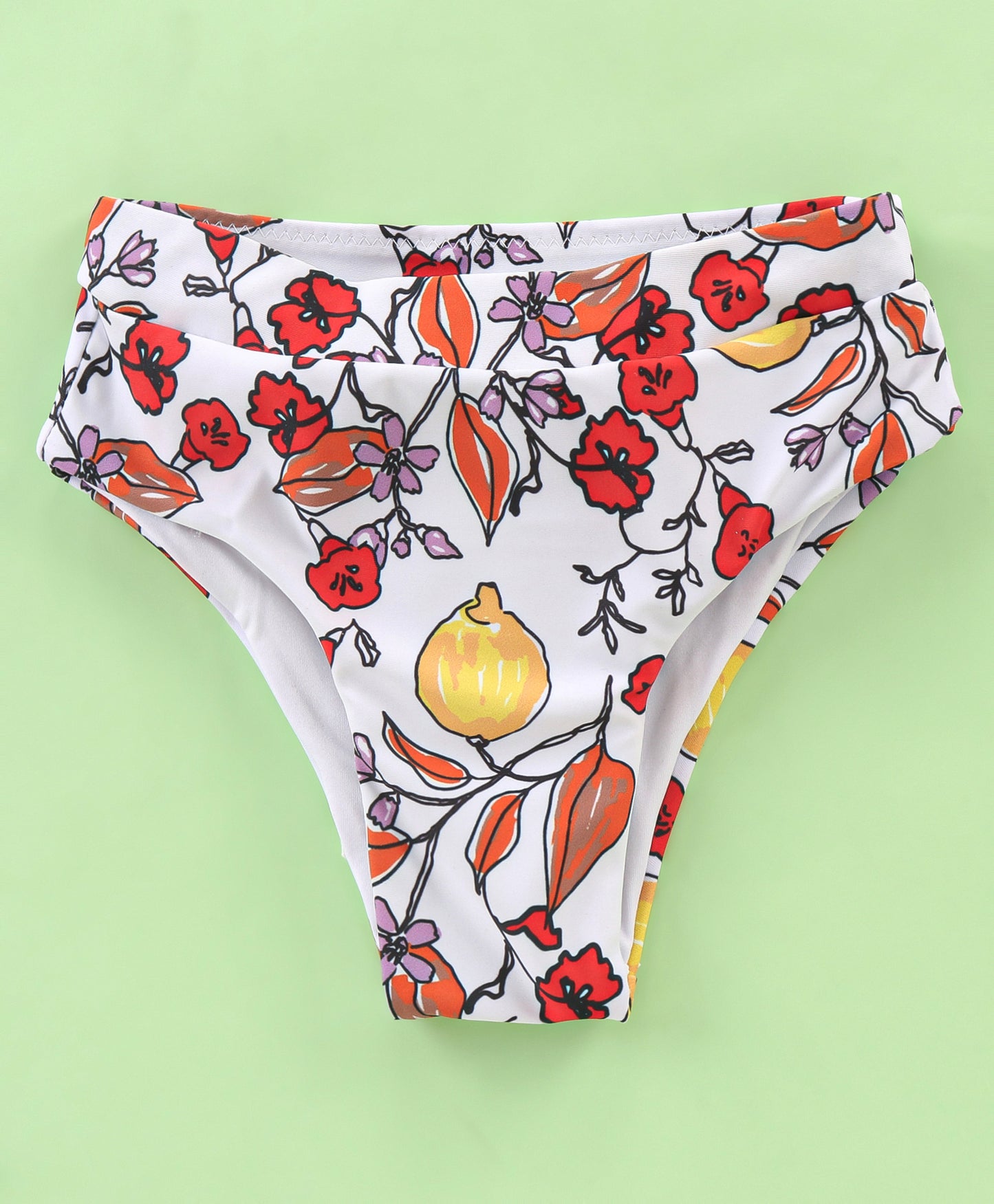 LEMONS AND FLOWERS 2PC SWIM SUIT - RED