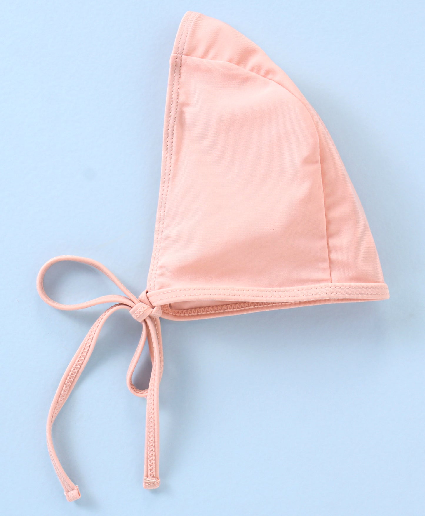 SOLID COLOUR FRILL 1PC SWIM SUIT -PEACH