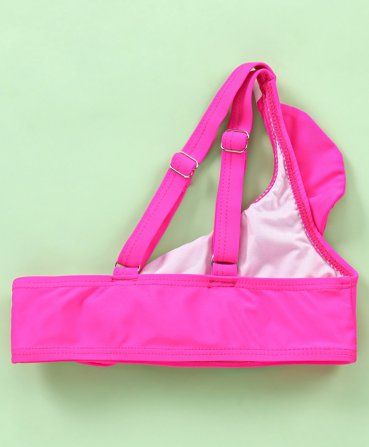 SOLID BUCKLE UP 2PC SWIM SUIT - HOT PINK