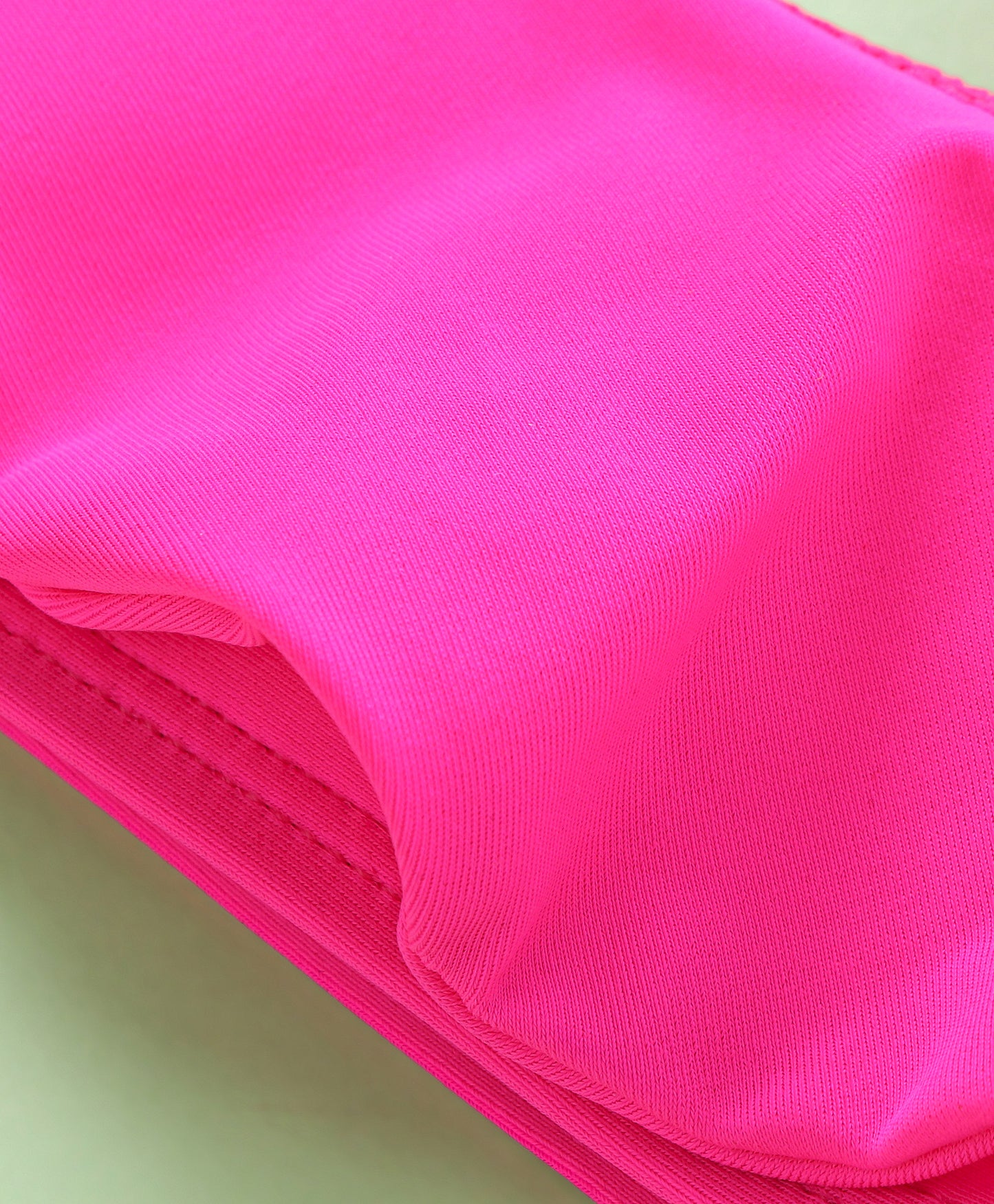 SOLID BUCKLE UP 2PC SWIM SUIT - HOT PINK