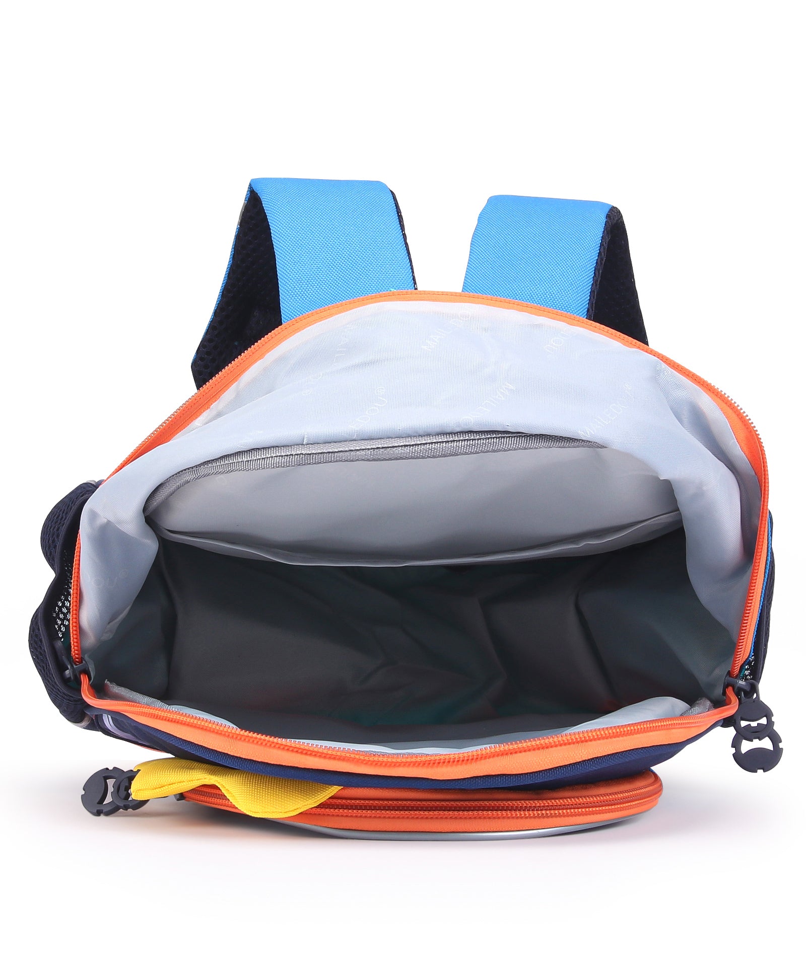 Crocodile Design Front Pocket Backpack - Navy