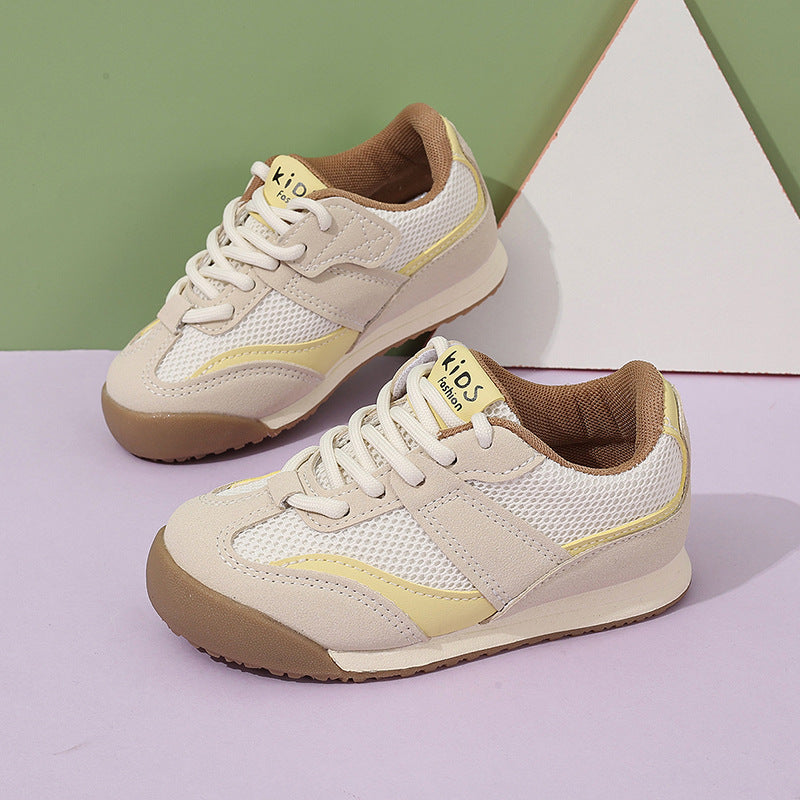 MESH VELCRO SNEAKERS - YELLOW