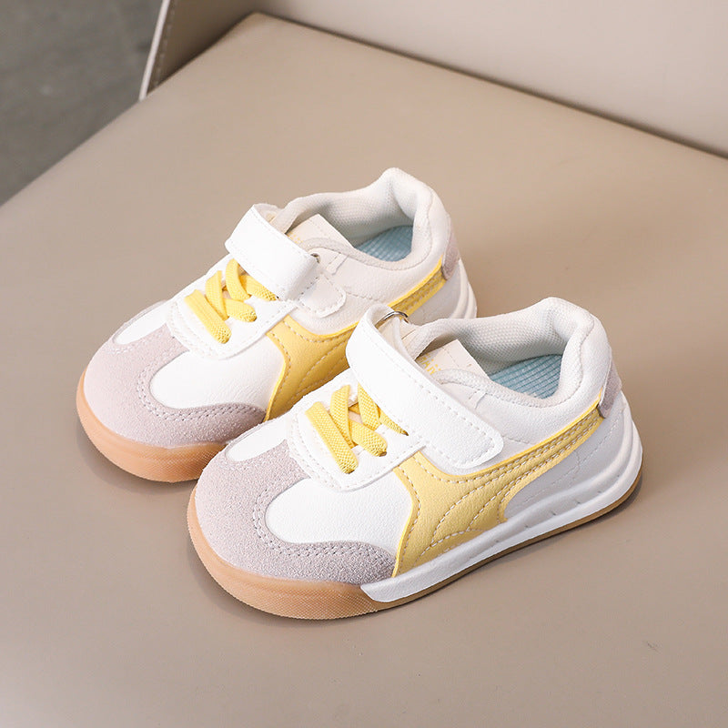 COLOR BLOCK SNEAKERS - WHITE & YELLOW