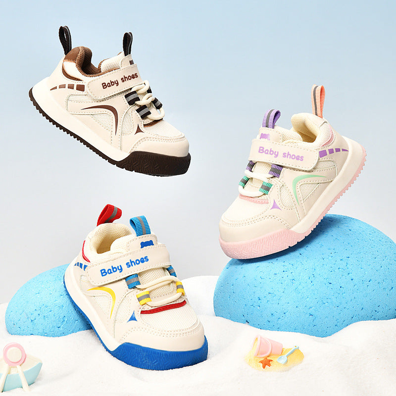 TYPOGRAPHY PRINTED PREWALKER SHOES - BROWN