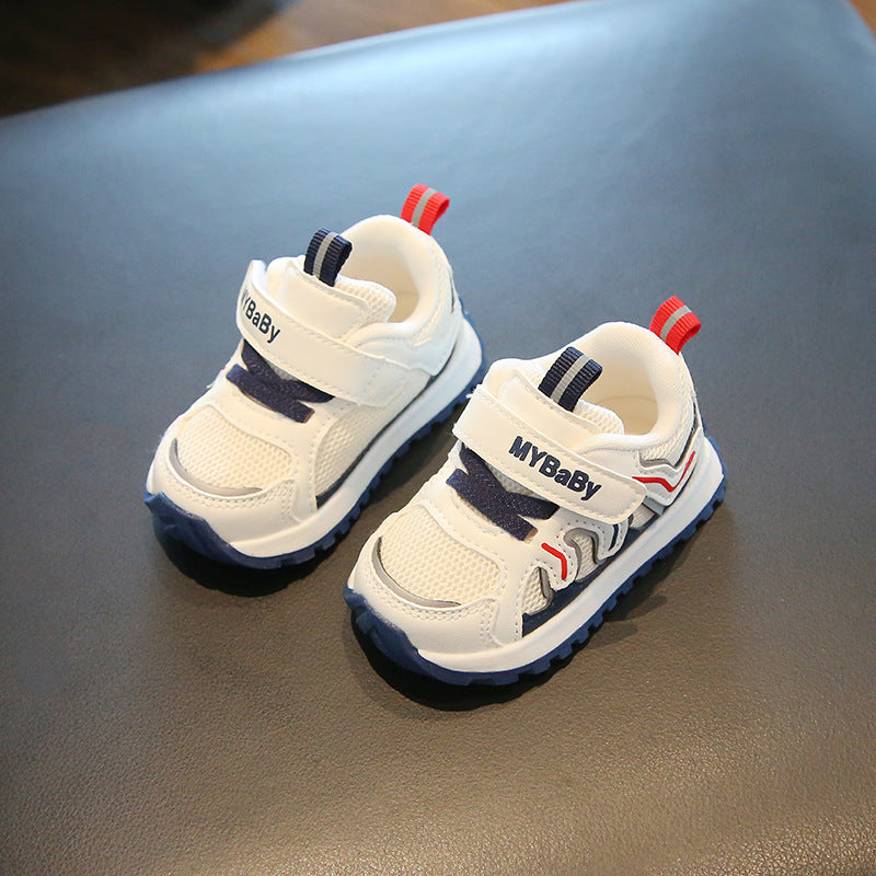 SIDE PATCH DETAILED PREWALKER SHOES - NAVY