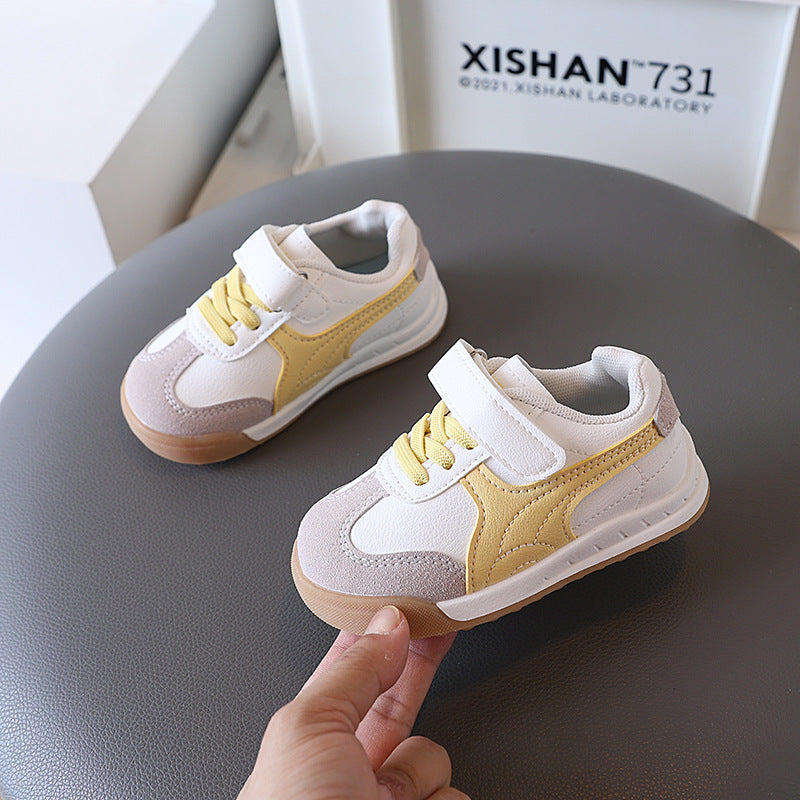 COLOR BLOCK SNEAKERS - WHITE & YELLOW