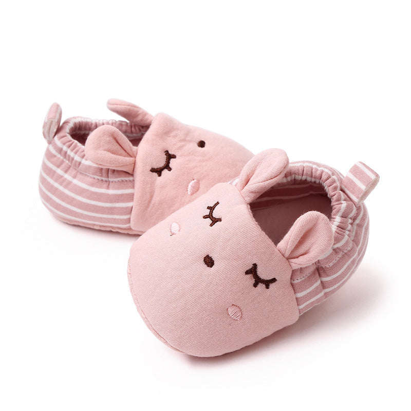 BUNNY FACE SLIP-ON BOOTIES - LIGHT PINK