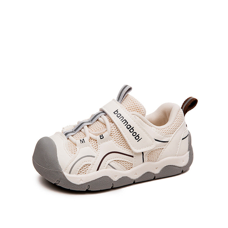 CRISS-CROSS DESIGN PREWALKER SHOES - GREY