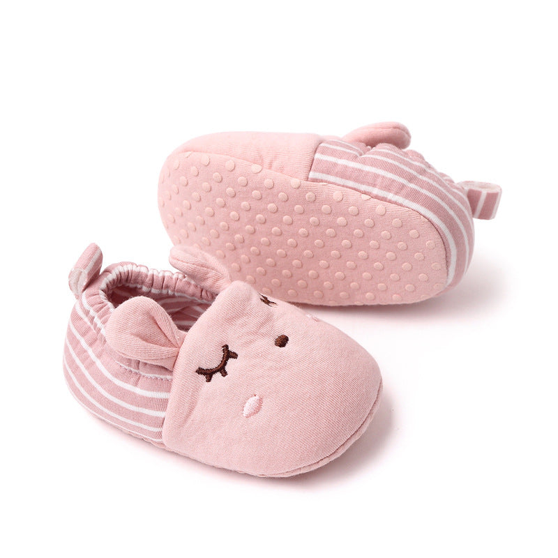 BUNNY FACE SLIP-ON BOOTIES - LIGHT PINK