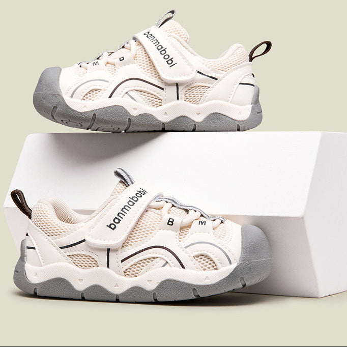 CRISS-CROSS DESIGN PREWALKER SHOES - GREY