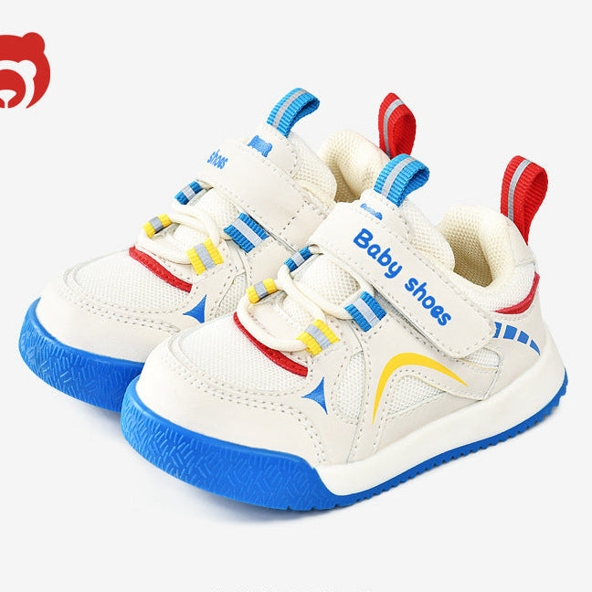 TYPOGRAPHY PRINTED PREWALKER SHOES - LIGHT BLUE