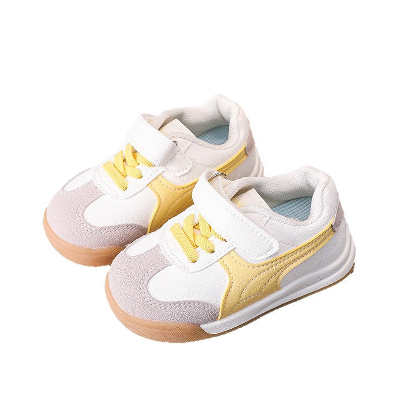 COLOR BLOCK SNEAKERS - WHITE & YELLOW