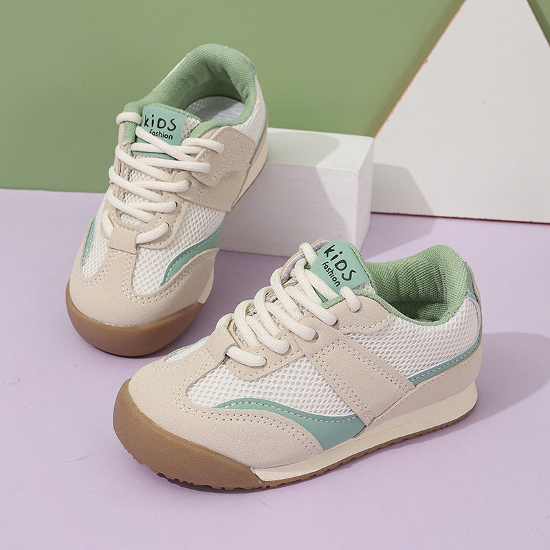 MESH VELCRO SNEAKERS - SEA GREEN