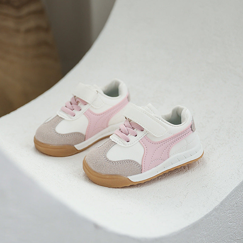 COLOR BLOCK SNEAKERS - WHITE & PINK