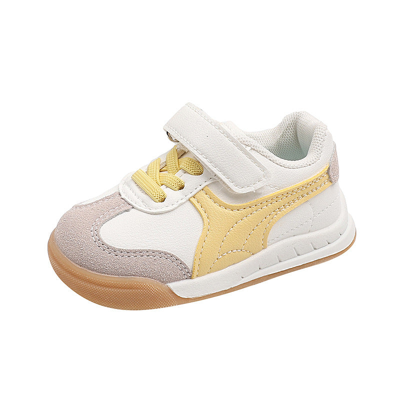 COLOR BLOCK SNEAKERS - WHITE & YELLOW