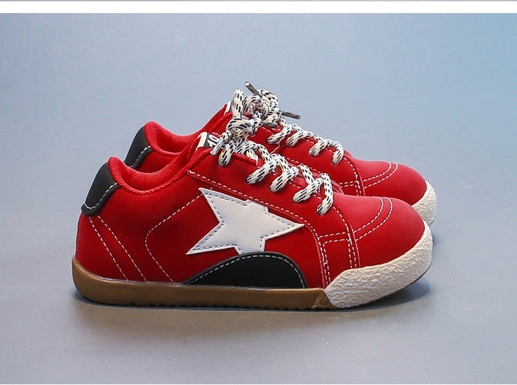 STAR PATCH SNEAKERS - RED