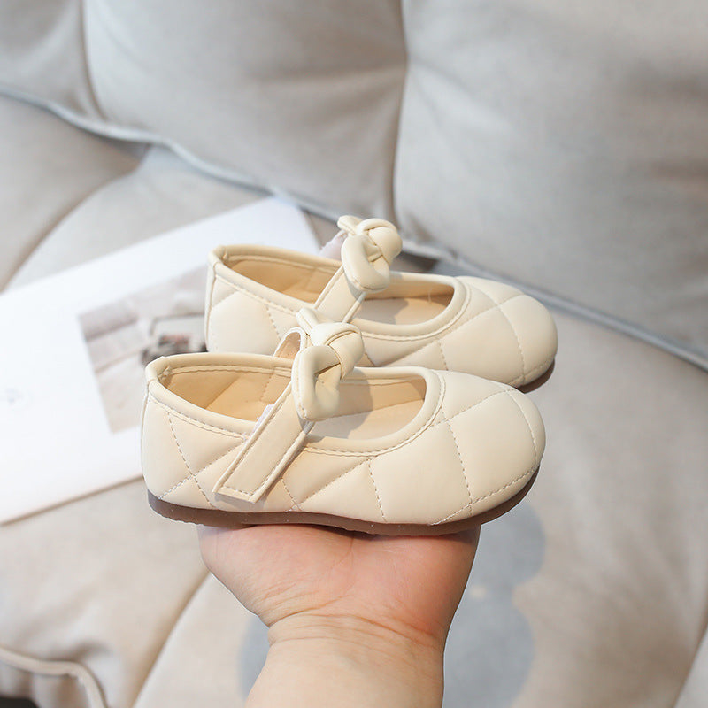 CHECKERED BALLERINAS - BEIGE