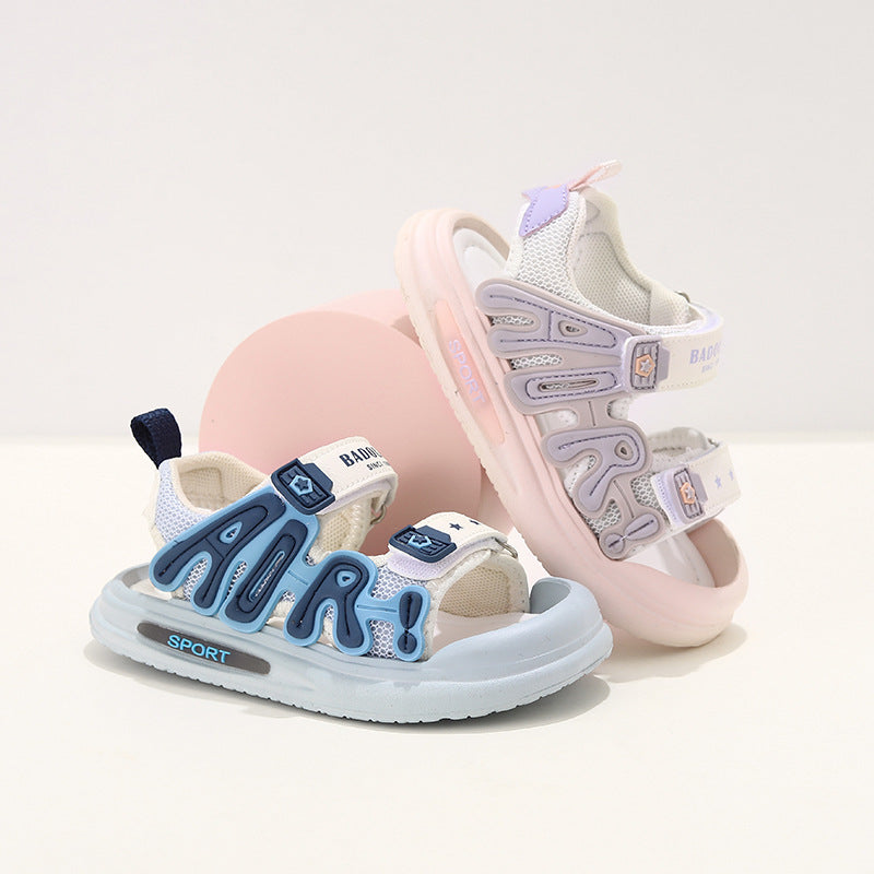 AIR PATCH CASUAL SANDALS - WHITE & PINK