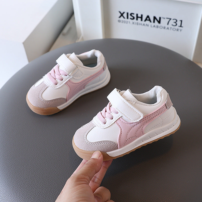 COLOR BLOCK SNEAKERS - WHITE & PINK