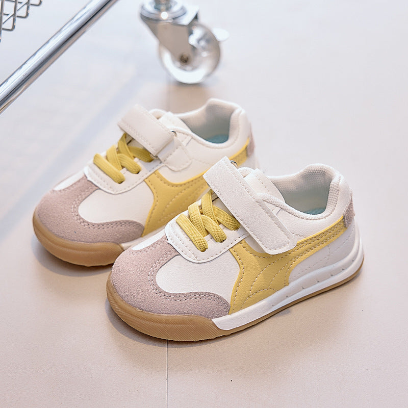 COLOR BLOCK SNEAKERS - WHITE & YELLOW