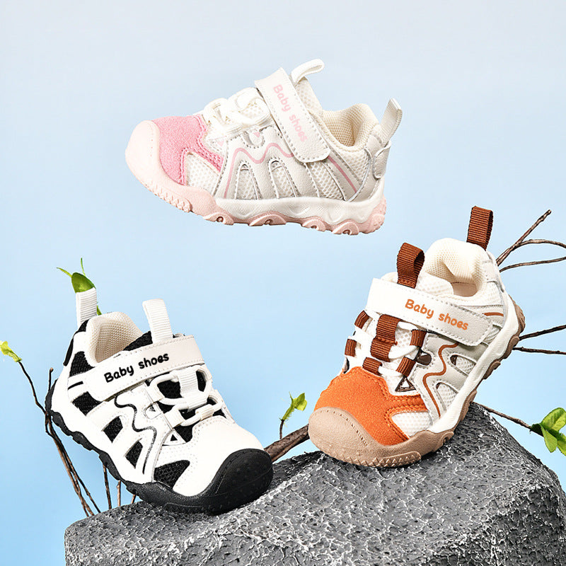 DUAL COLOR PREWALKER SHOES - BLACK