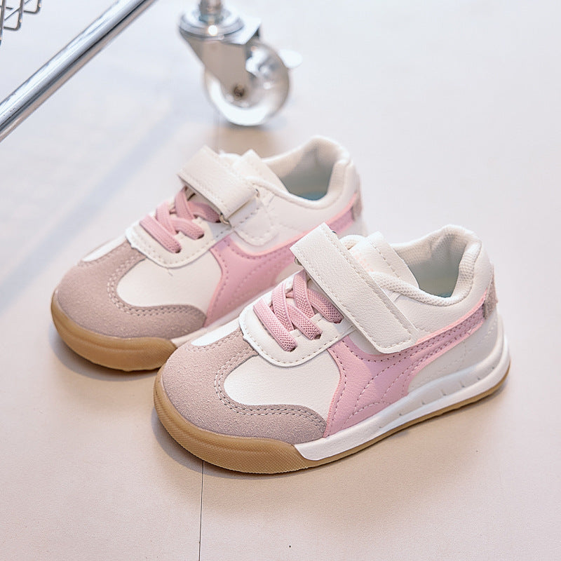 COLOR BLOCK SNEAKERS - WHITE & PINK
