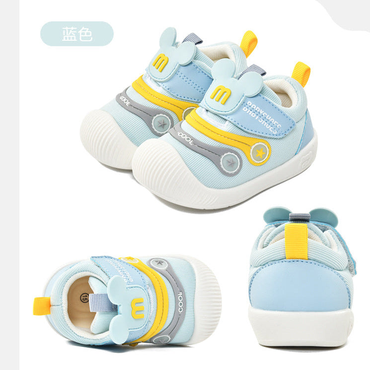 BUNNY EARS APPLIQUE PREWALKER SHOES - LIGHT BLUE