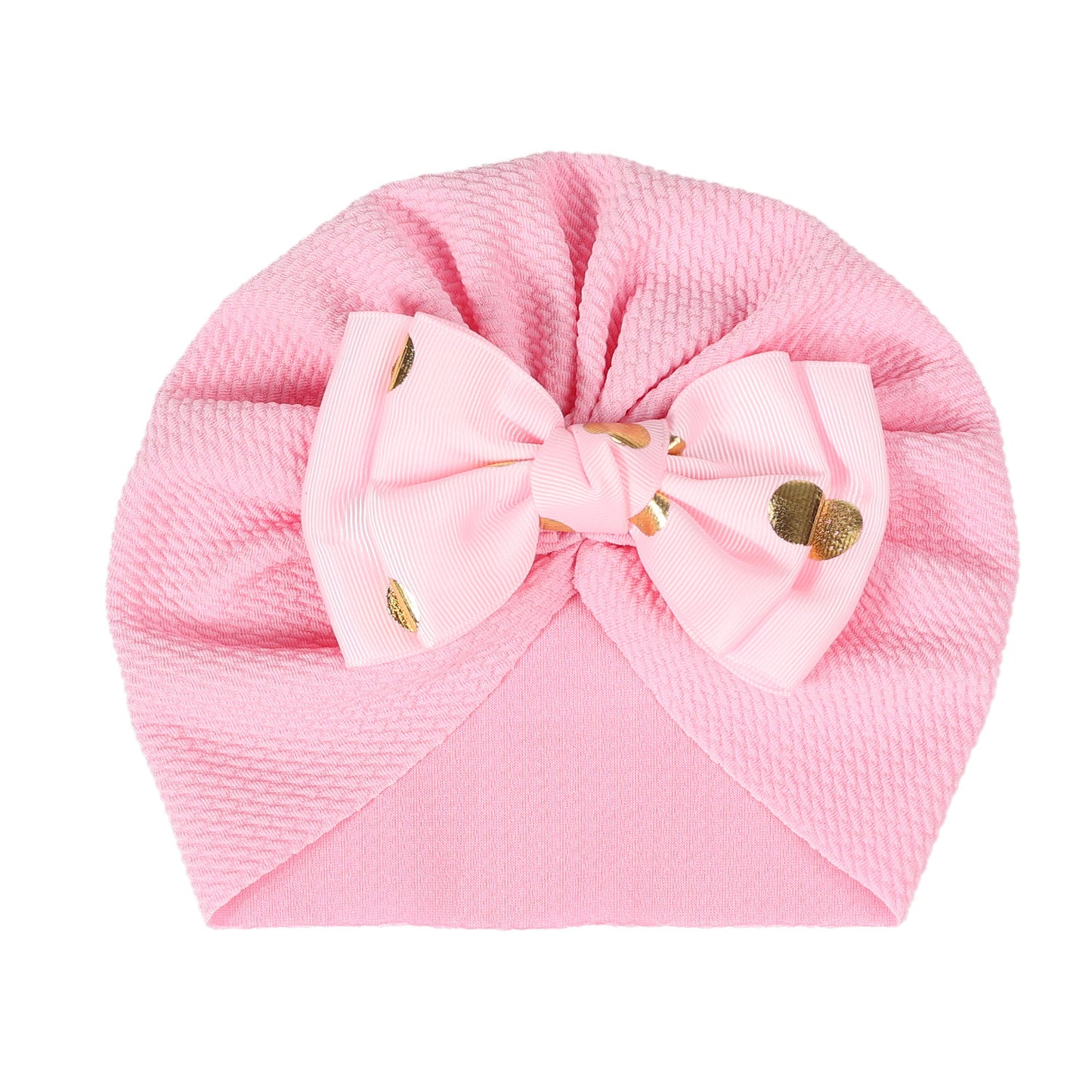 POLKA DOT PRINTED DUAL BOW TURBAN