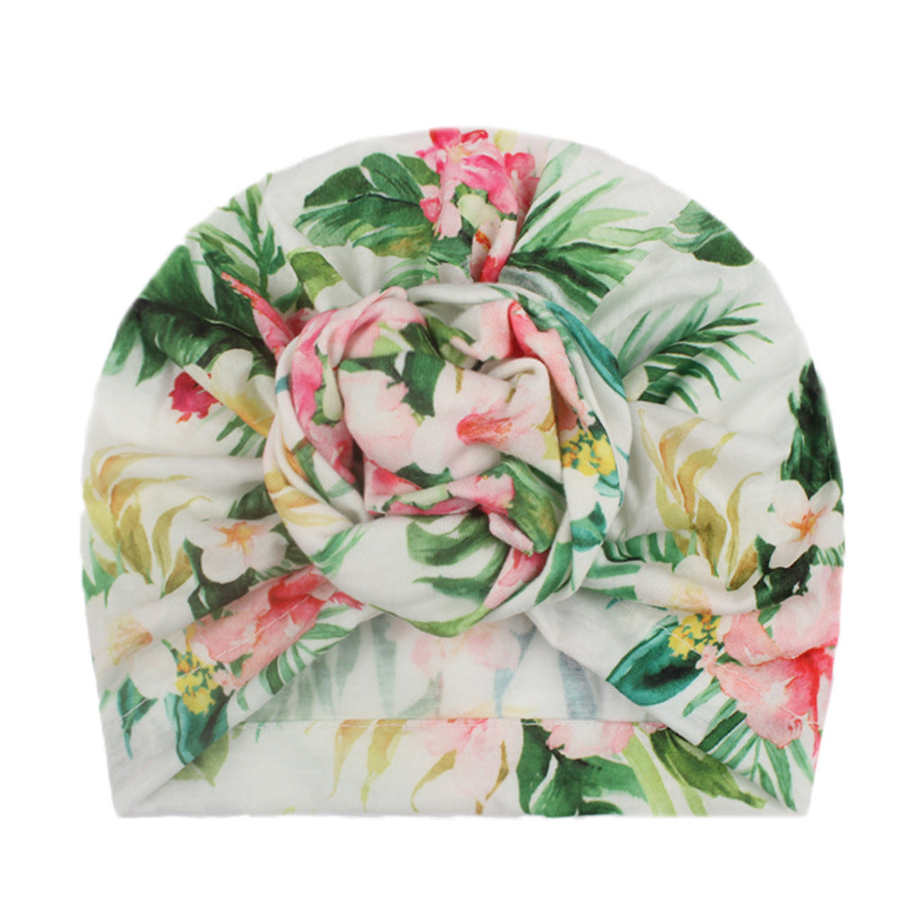PRINTED FLOWER KNOT TURBAN