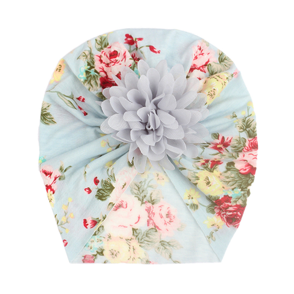 PRINTED FRILL FLOWER TURBAN