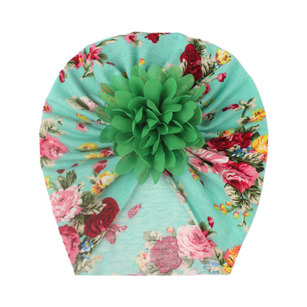 PRINTED FRILL FLOWER TURBAN
