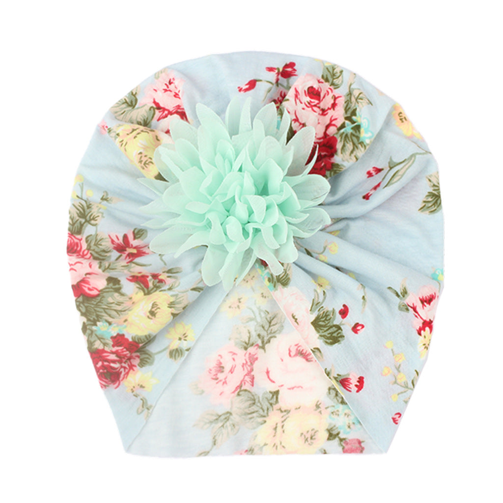 PRINTED FRILL FLOWER TURBAN