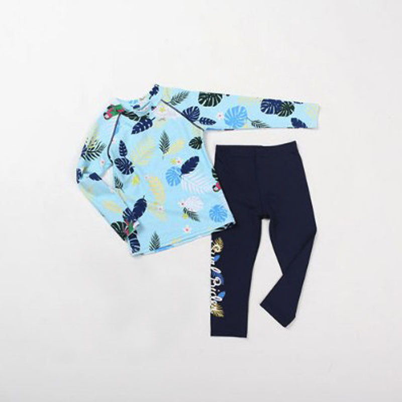 BRINK FLORAL 2PC SWIM SUIT - BLUE