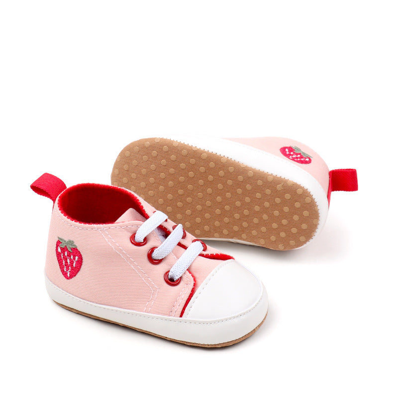 Patch Lace Design Slip-On Booties