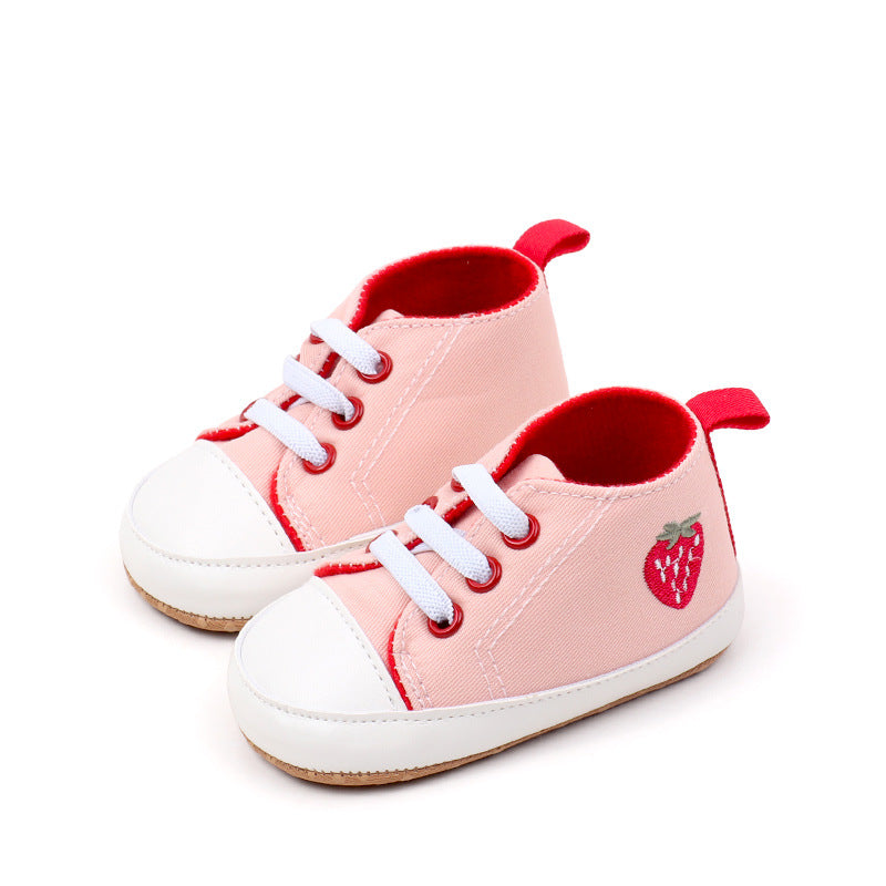 Patch Lace Design Slip-On Booties