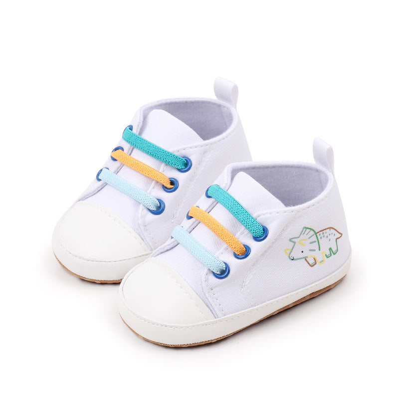 Patch Lace Design Slip-On Booties