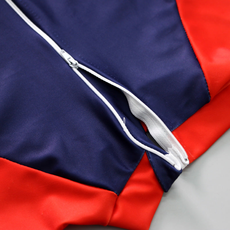 Little Dino Print Legged Swimsuit With Cap - Navy Blue