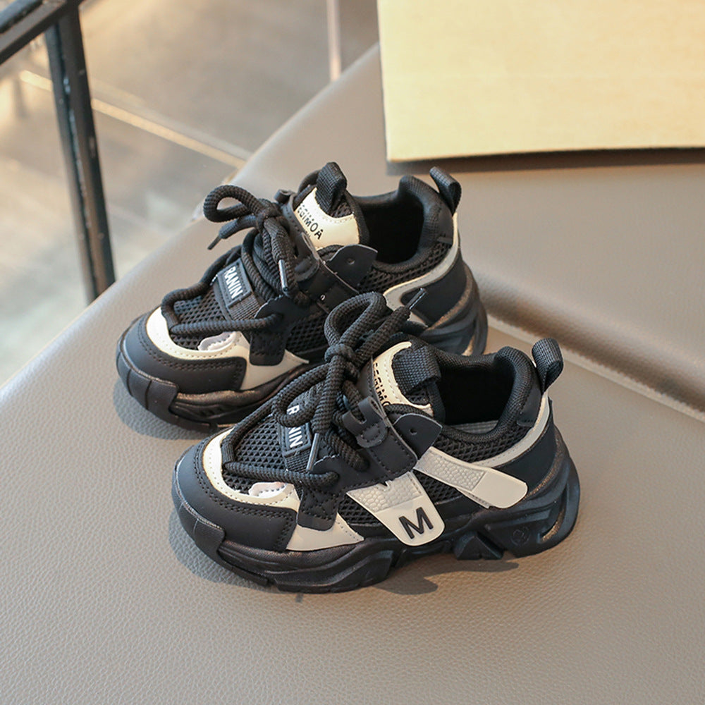 Lace Design Patch Detailed Sport Shoes - Black