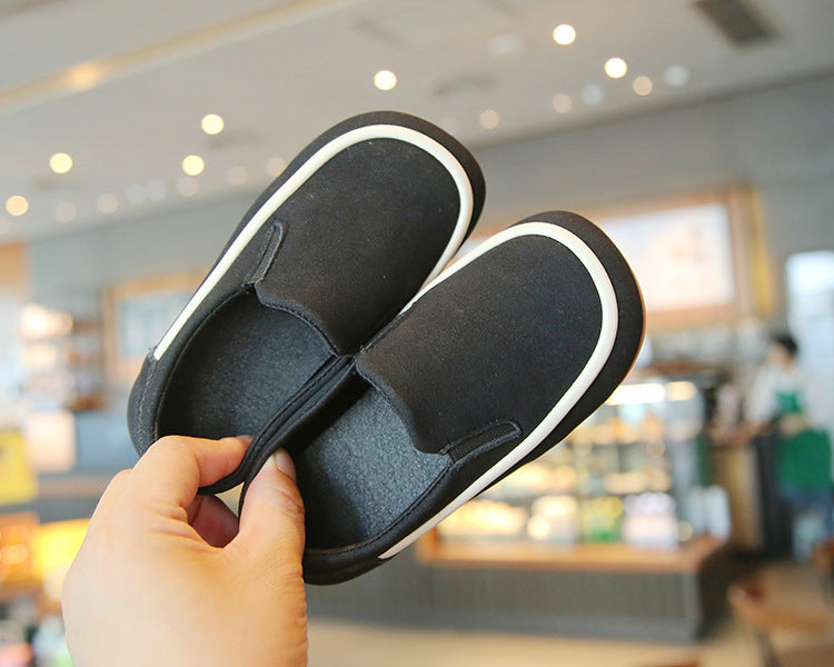 SUEDE SLIP-ON LOAFERS - BLACK