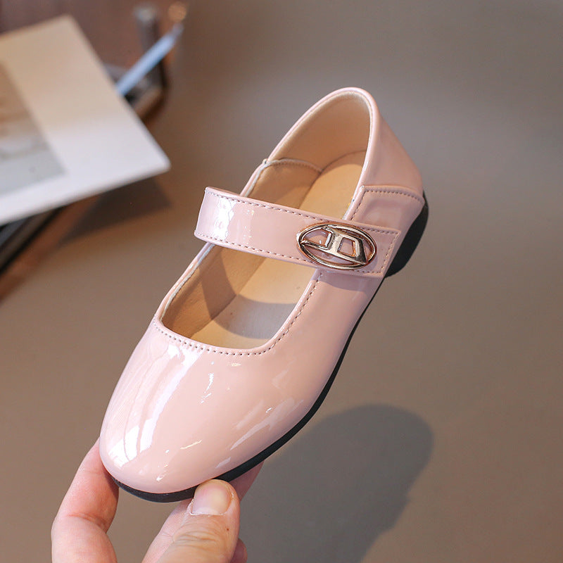 Solid Color Buckle Applique Mary Jane - Light Pink