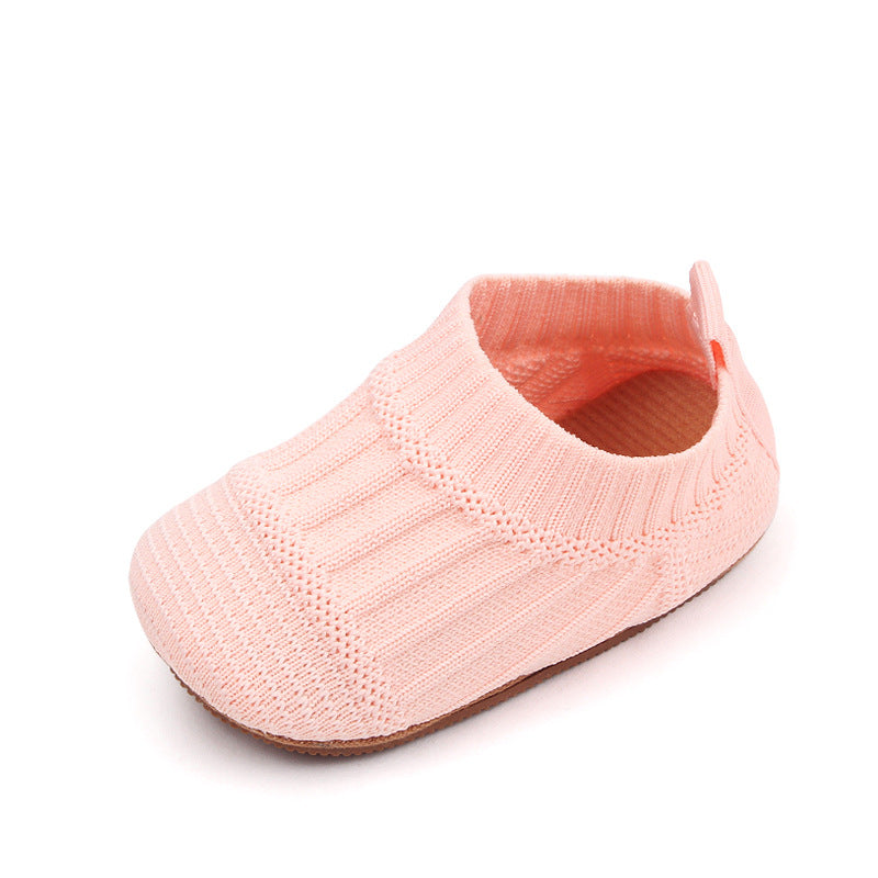 Stripes Slip-On Booties - Pink