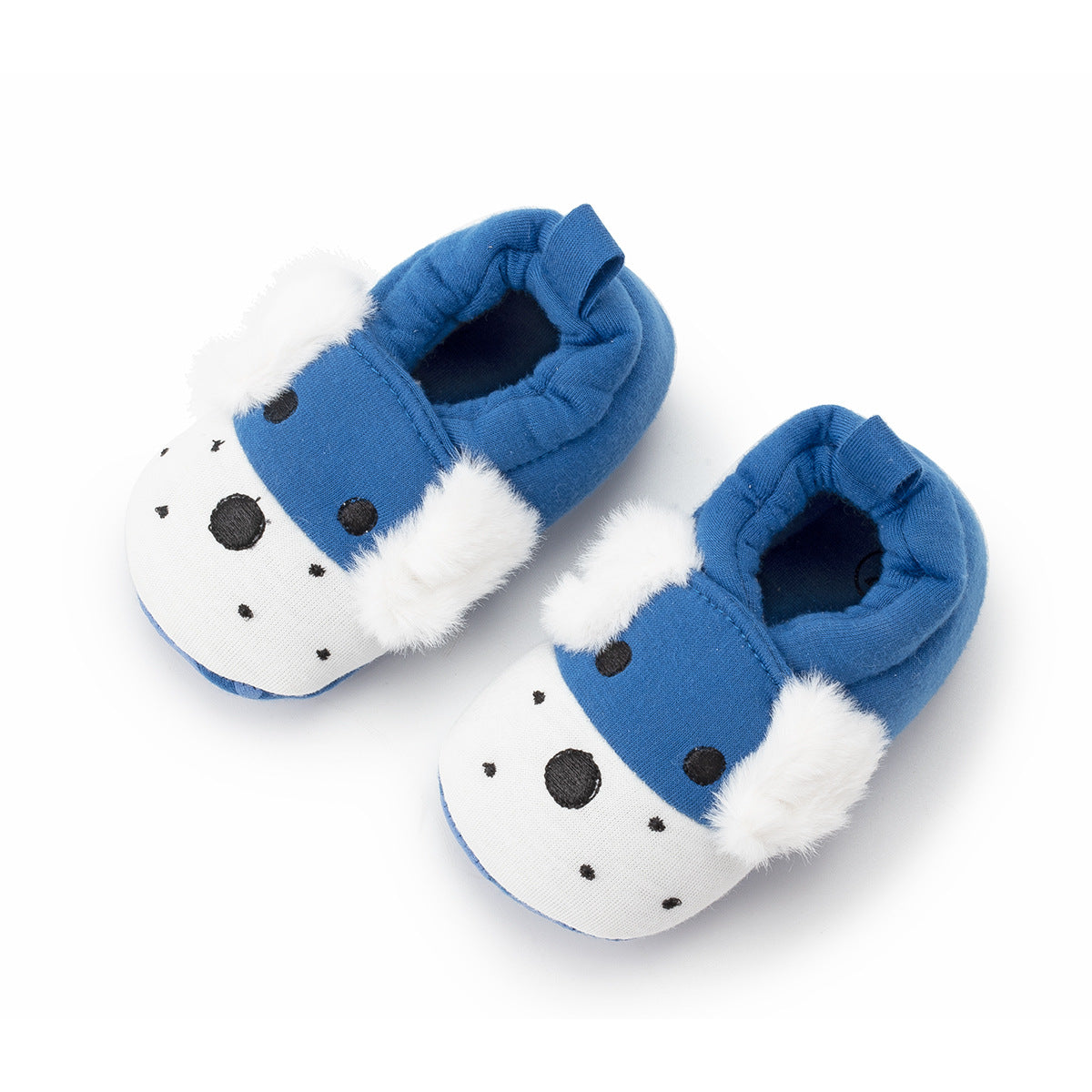 PUPPY FACE SLIP-ON BOOTIES - BLUE