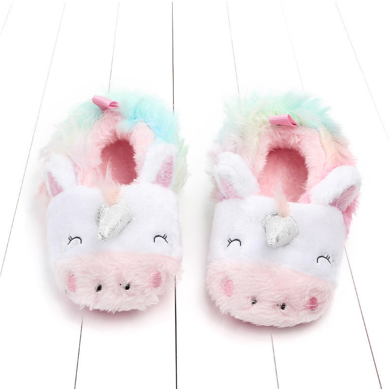UNICORN FACE SLIP-ON BOOTIES - PINK