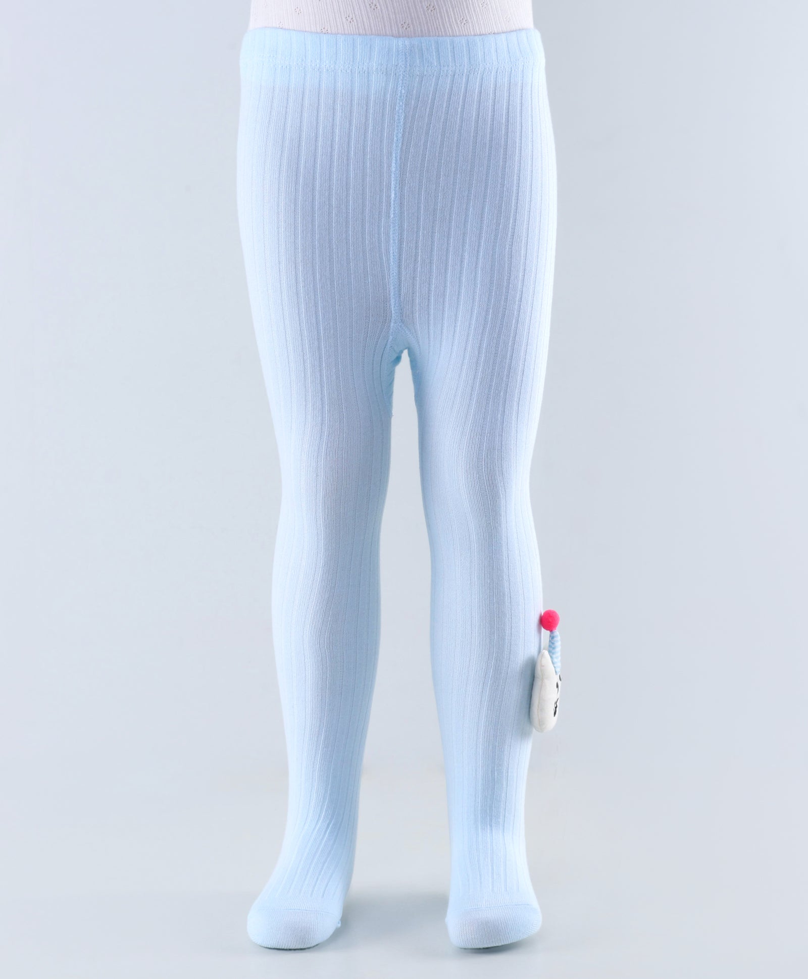 Joker Applique Footed Leggings - Light Blue