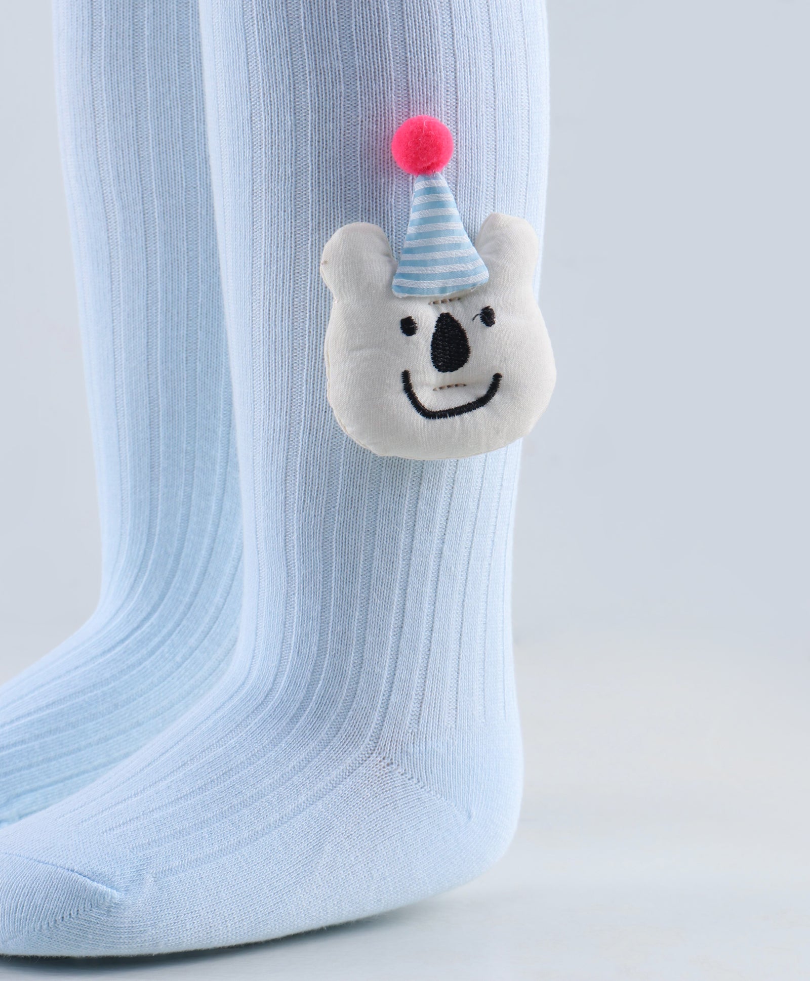 Joker Applique Footed Leggings - Light Blue