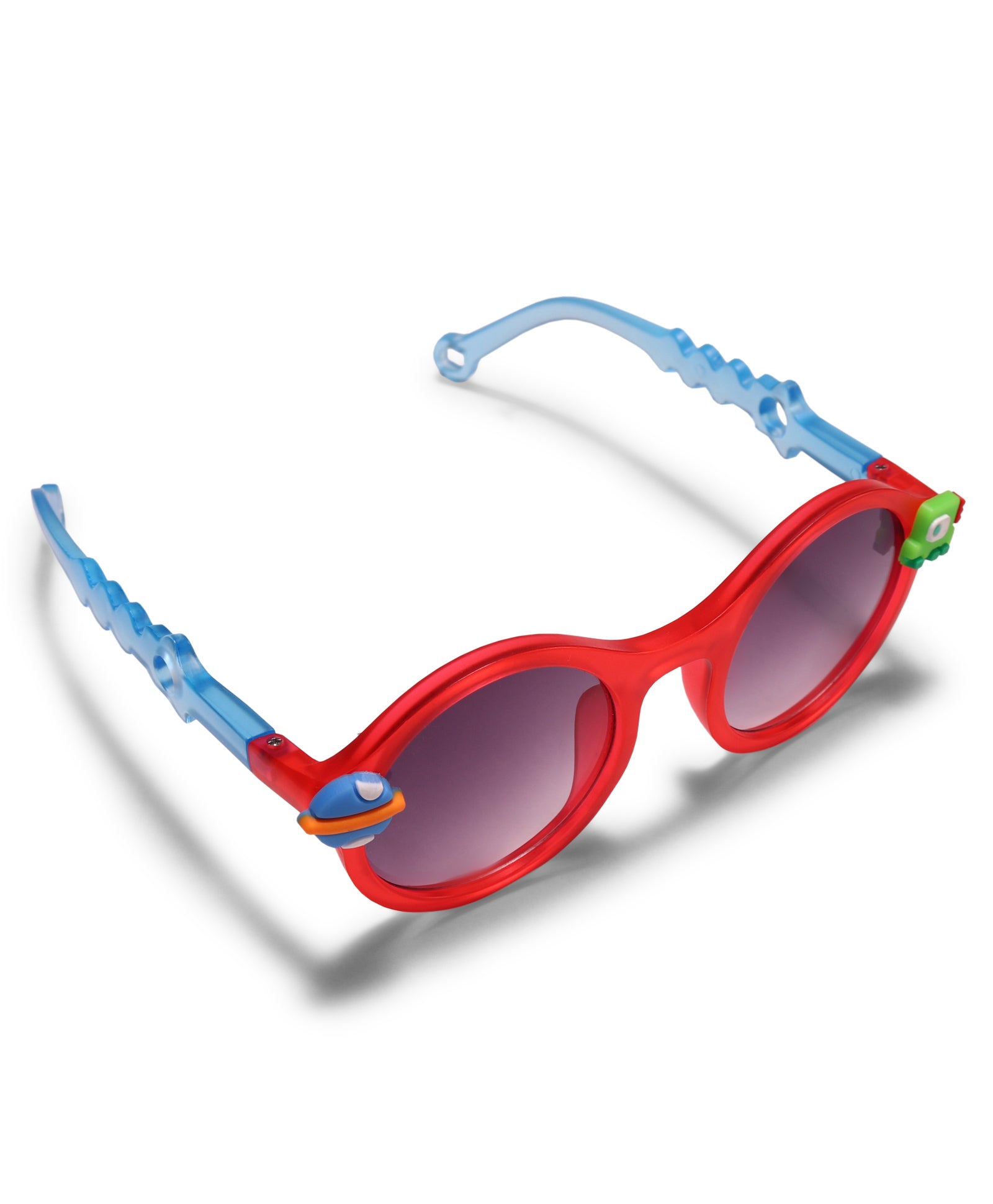 CARTOON APPLIQUE ROUND SUNGLASSES